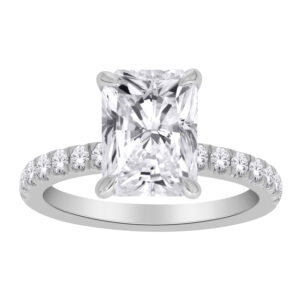 2.45 Carat Radiand Cut Diamond Engagement Ring